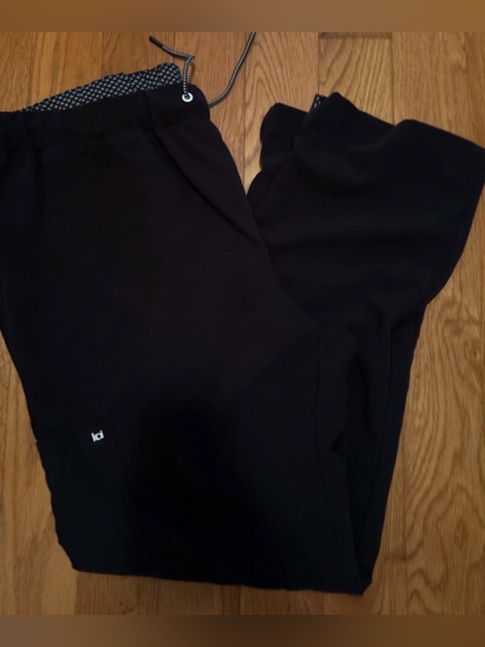 koi Wide Leg Black Scrub Pants with Drawstring